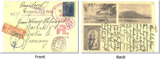registered Samoa Post Card