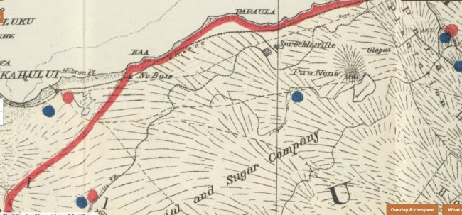 Hawaiian Government Survey Map – Spreckelsville Area